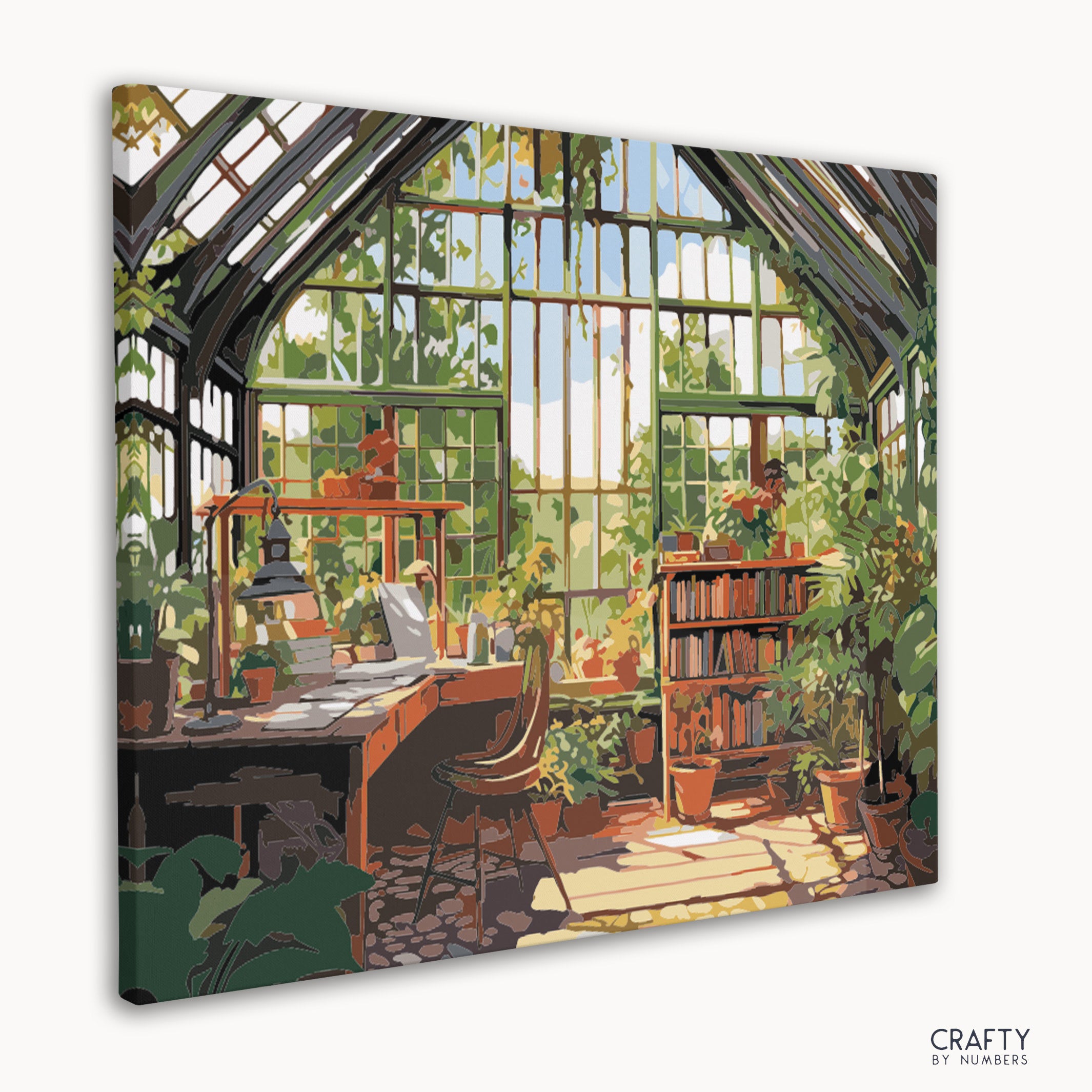 "Close-up of pre-printed linen canvas featuring leaves and pink flowers for Botanical Study kit."