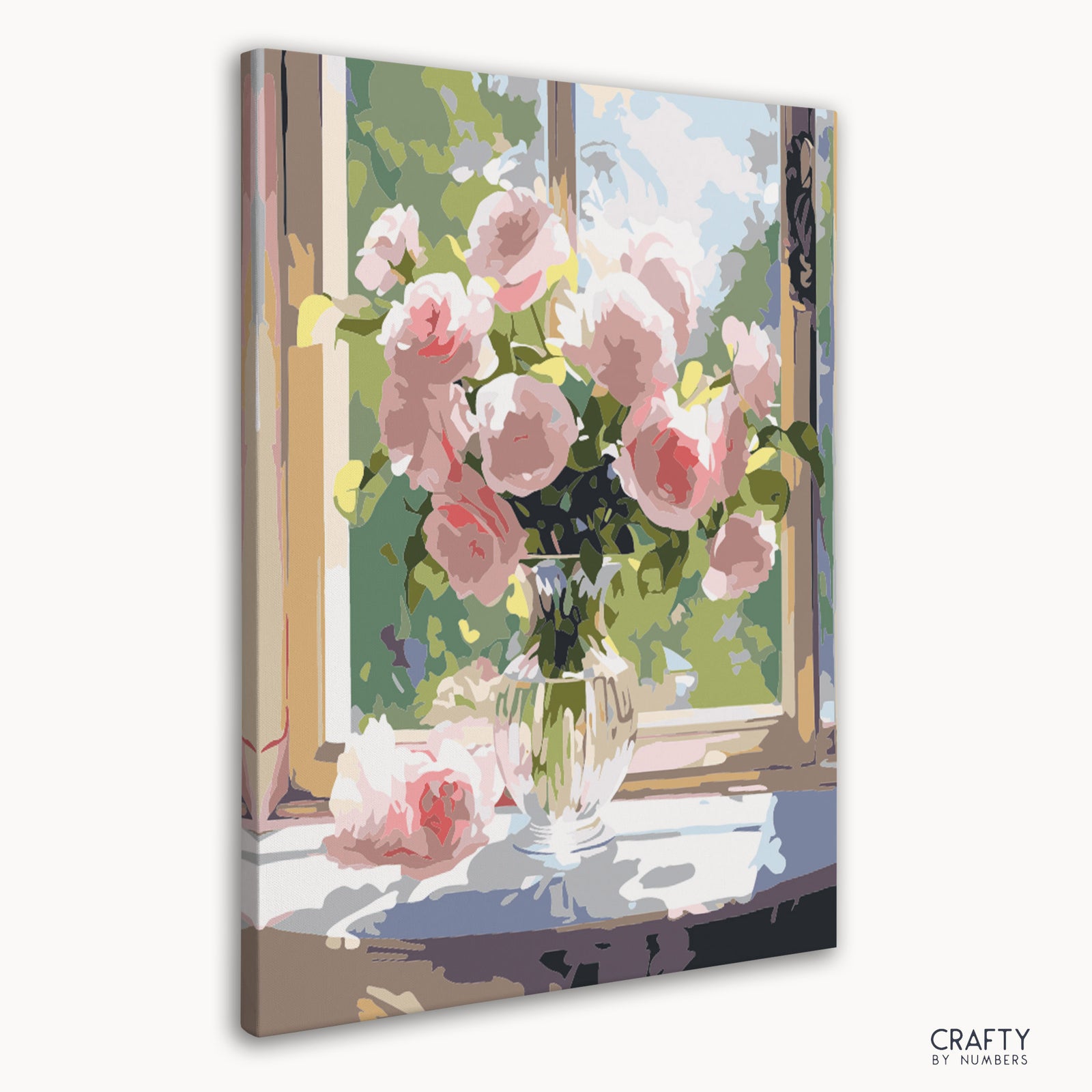 Finished Crystal Vase Florals artwork