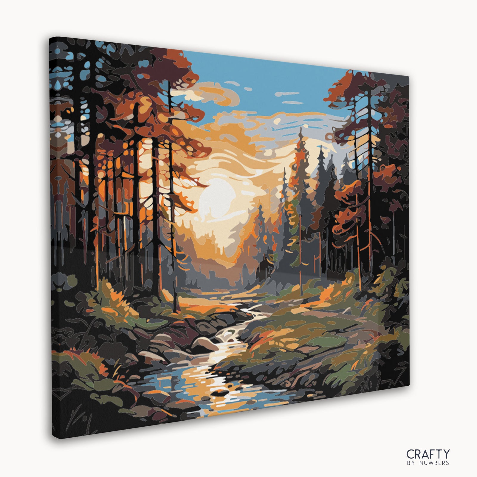 Ein Satz lebendiger vorgemischter Acrylfarben, die im Forest Harmony-Farbset enthalten sind.