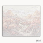 Golden River paint by numbers canvas kit