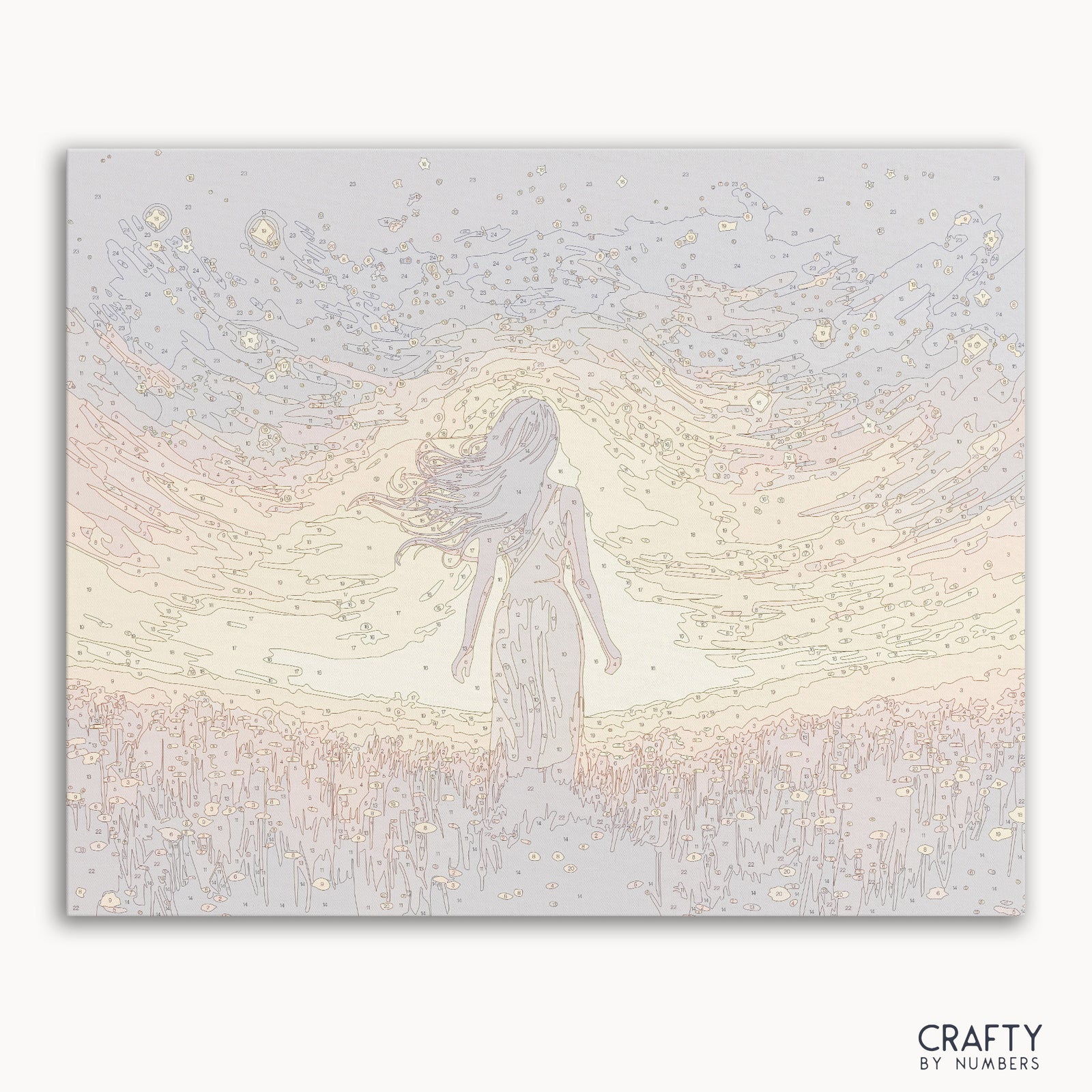 Detailed Stellar Whisper paint by numbers design