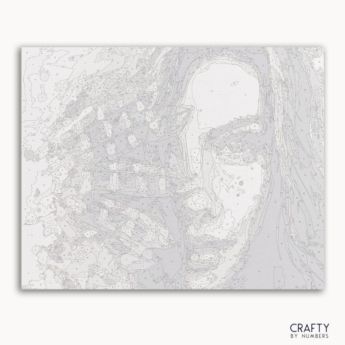 „Unsolved Mystery“-Malen-nach-Zahlen-Kunstwerk, inspiriert von berühmten Gemälden und berühmten Maltechniken von Van Gogh.