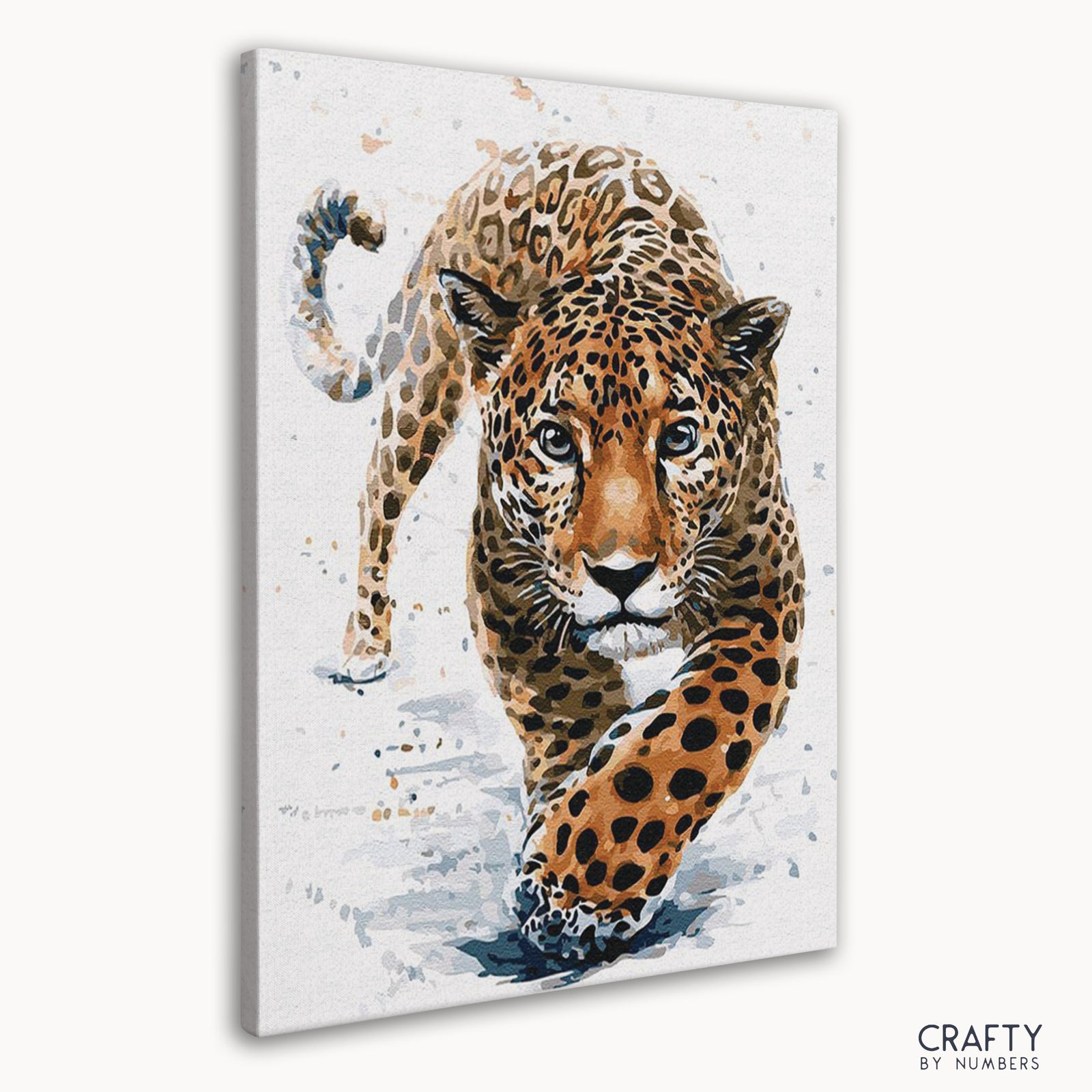 Peinture détaillée de léopard de chasse par numéro avec des couleurs vives, peintures de paysages célèbres, peintures d'artistes célèbres, peintures célèbres de femmes