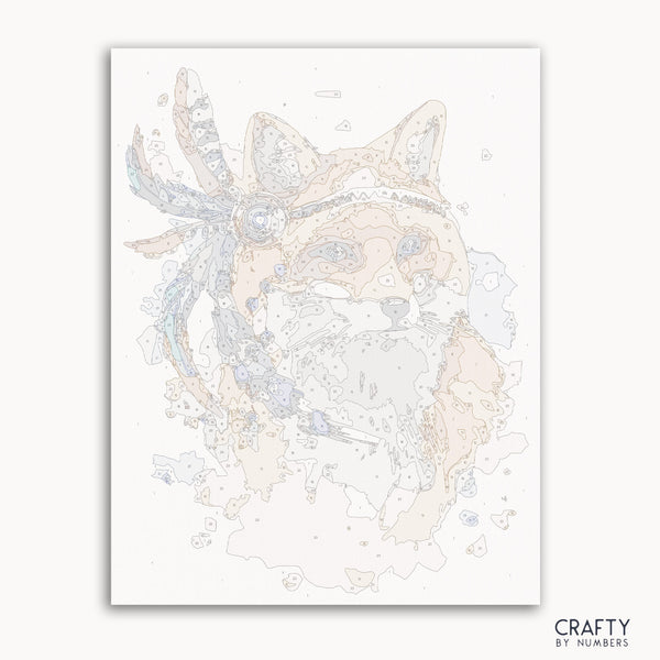 Fox Dream Catcher paint by number inspired by famous paintings, van gogh famous paintings, and famous landscape paintings.