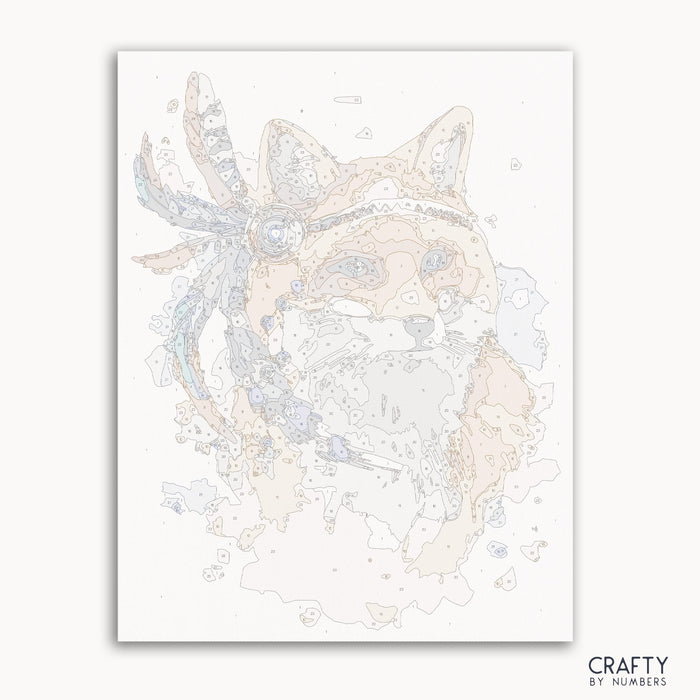 Fox Dream Catcher paint by number inspired by famous paintings, van gogh famous paintings, and famous landscape paintings.
