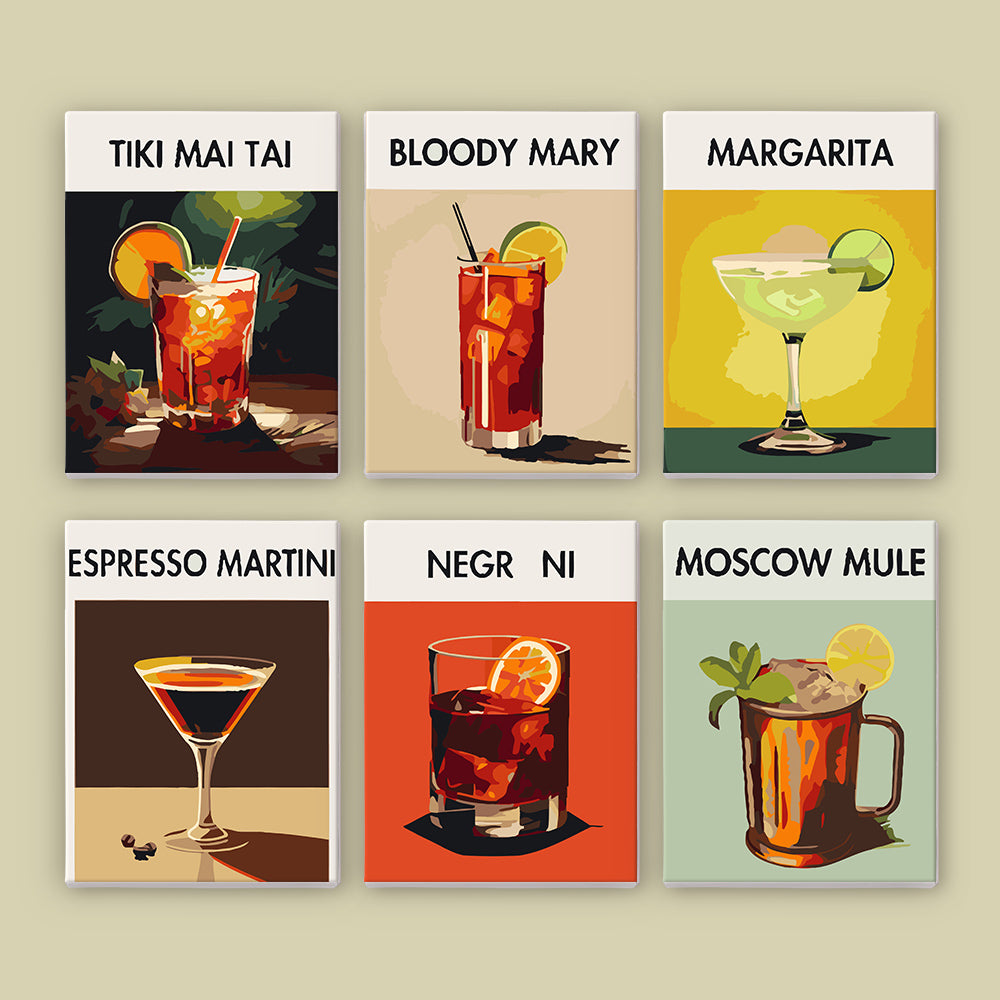 Fun Sip Happens design on Mini Paint by Numbers canvas