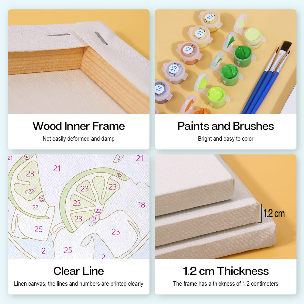 Small DIY painting set with a cheerful cocktail illustration