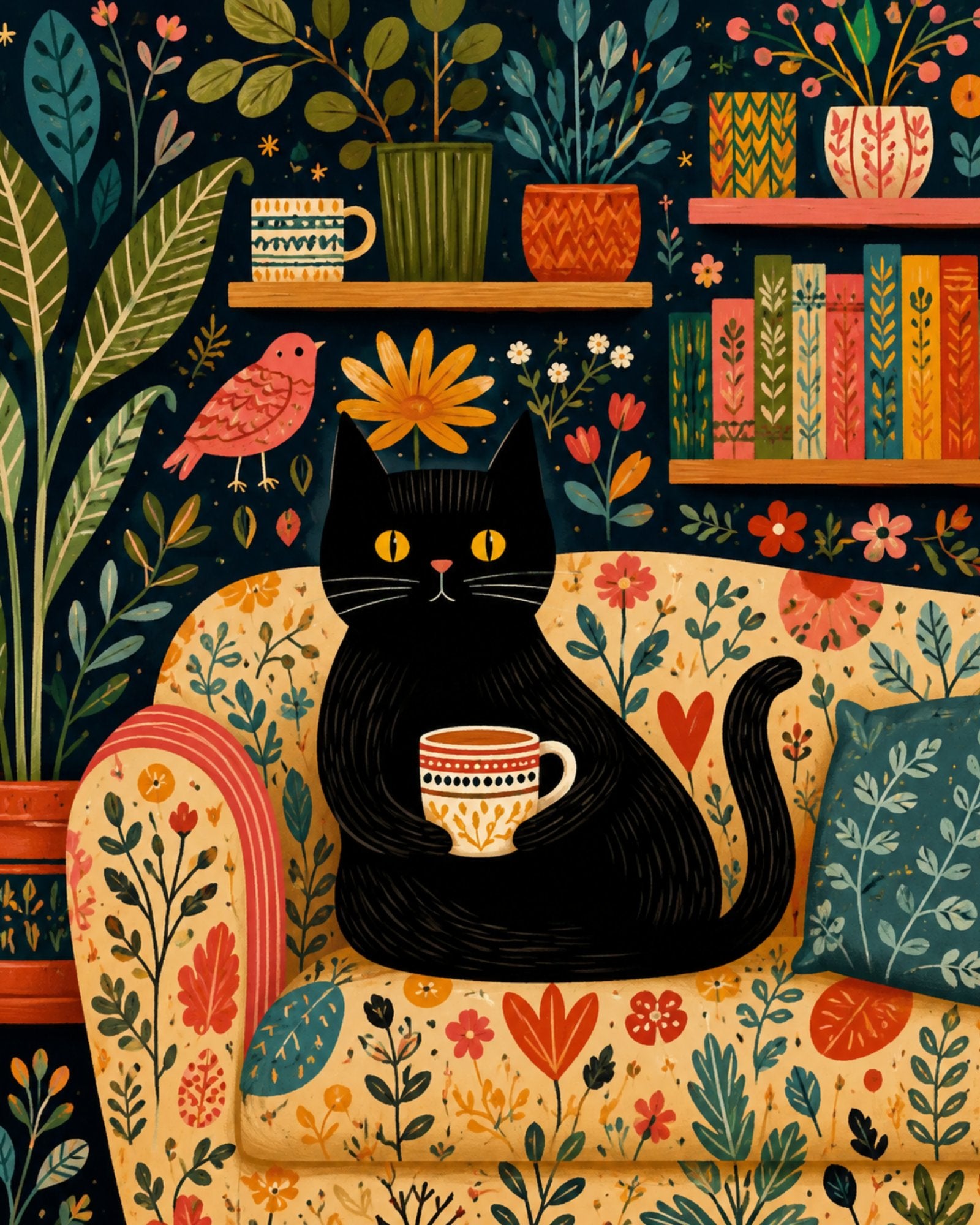 Chat noir douillet