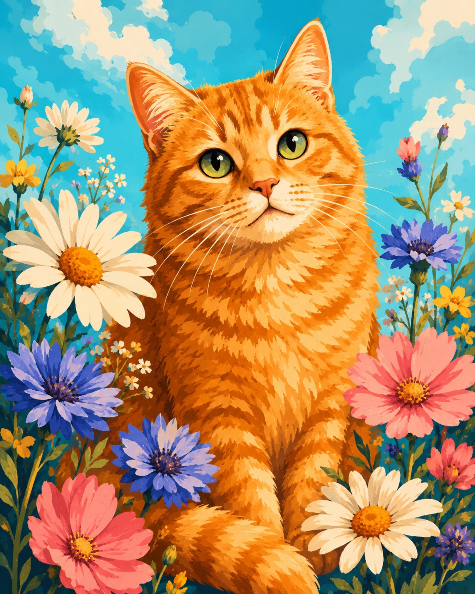 Blumen-Tabby