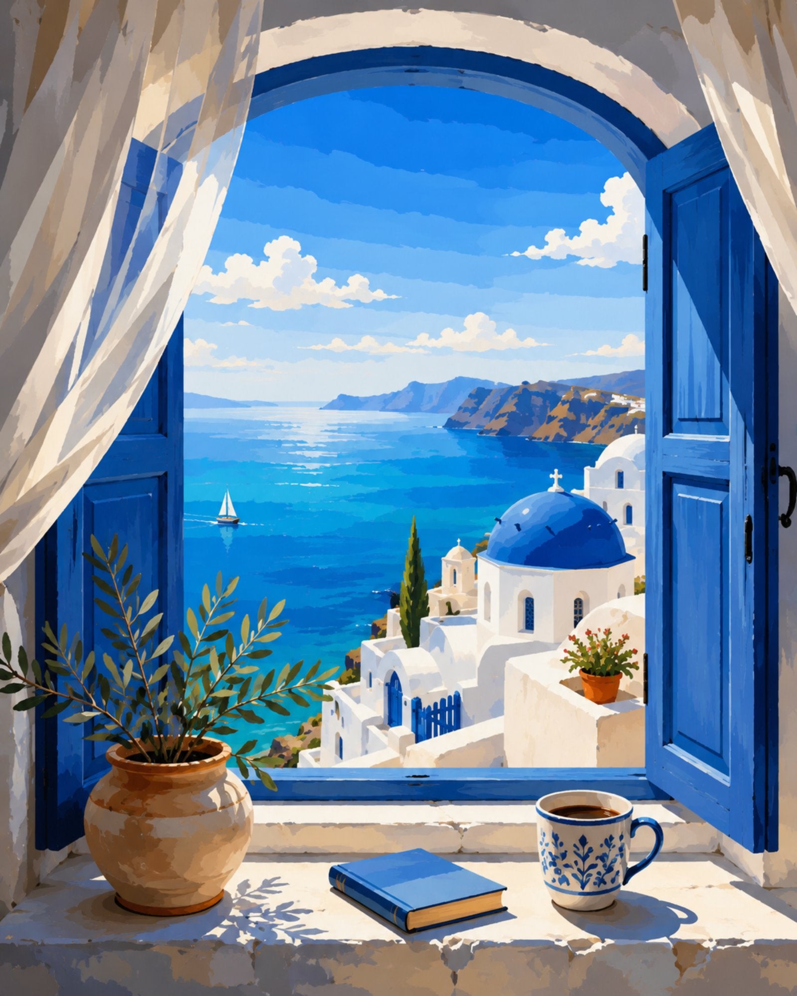 Santorini-Fenster