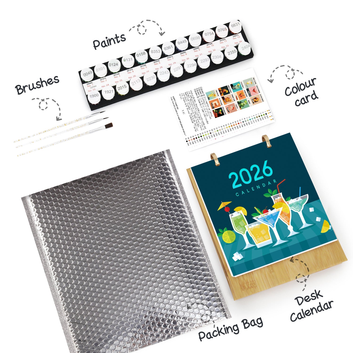 Relaxing DIY cocktail-themed painting project for home or office.