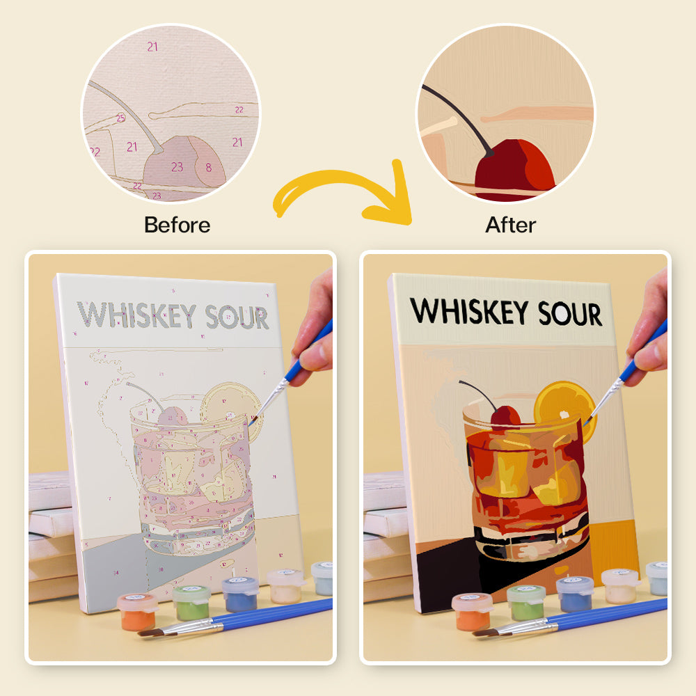 Cute animal-themed mini paint by numbers set