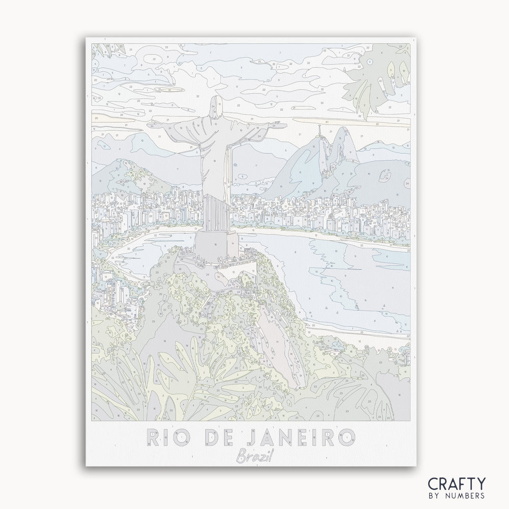 RIO DE JANEIRO canvas number by paints