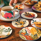 Earthy Elegance Coaster showcasing picasso most famous paintings style with geometric and expressive forms.