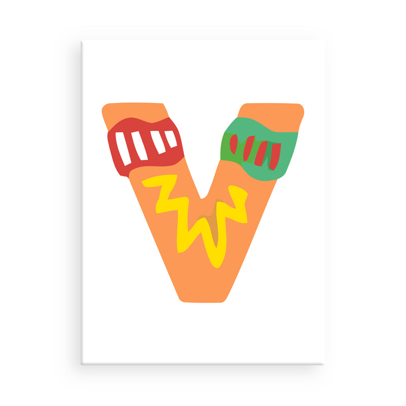 Colorful letter 'W' design on a white background
