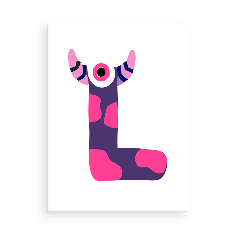 Colorful letter 'L' design on a white background
