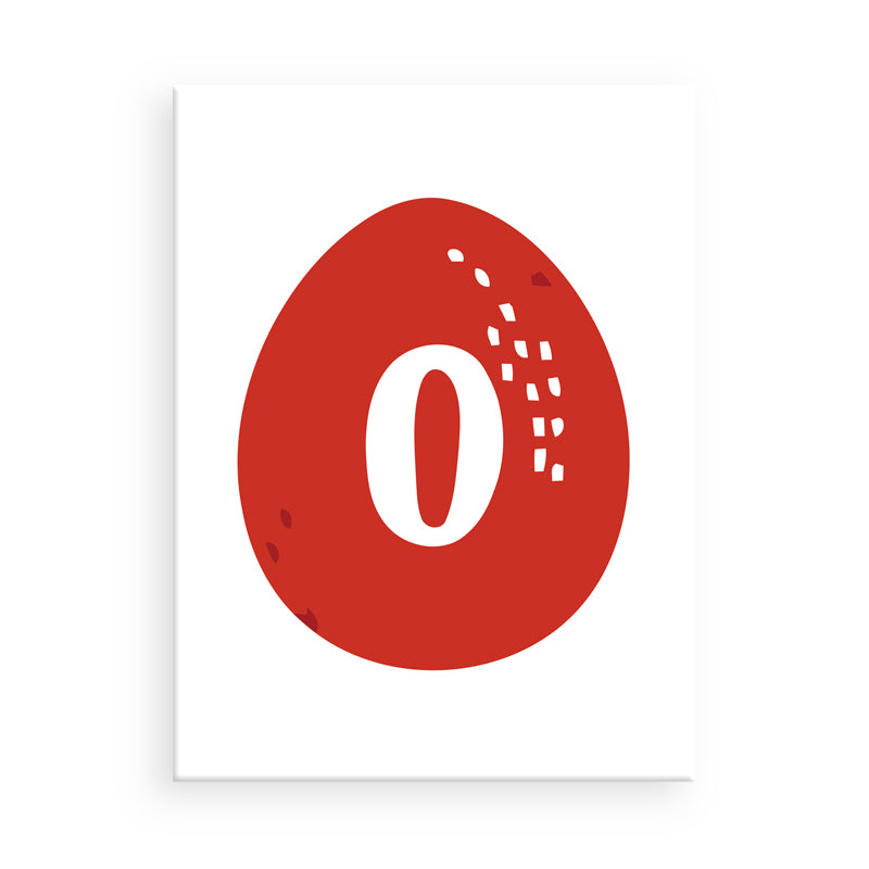 Roter Kreis mit einer weißen „0“ im Inneren auf weißem Hintergrund