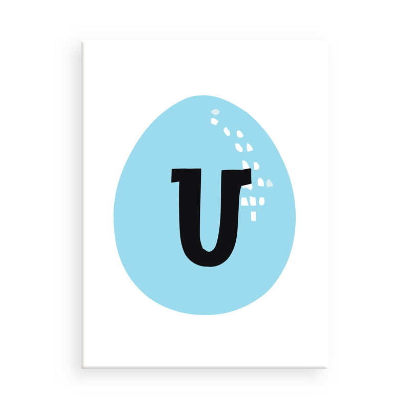 Buchstabe „U“ auf einem blauen Kreis mit weißem Rand