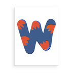 Colorful letter 'W' design on a white background