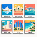 Abu Dhabi travel poster mini paint by numbers collection
