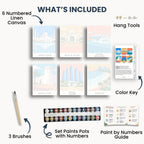 Abu Dhabi travel poster mini paint by numbers collection