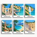 Antalya travel poster mini paint by numbers collection