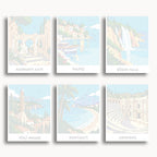 Antalya travel poster mini paint by numbers collection