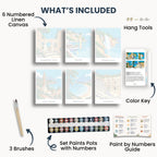 Antalya travel poster mini paint by numbers collection