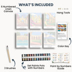Antigua Guatemala travel poster mini paint by numbers collection