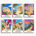 Athens travel poster mini paint by numbers collection
