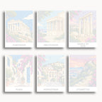 Athens travel poster mini paint by numbers collection
