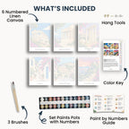 Athens travel poster mini paint by numbers collection