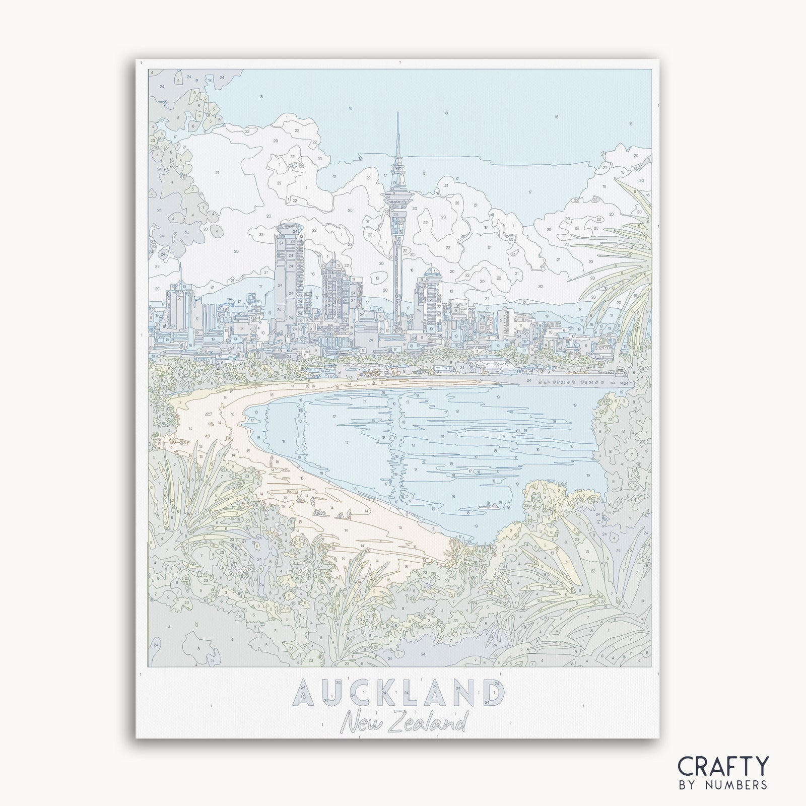 Malen nach Zahlen Leinwand von Auckland