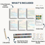 Auckland travel poster mini paint by numbers collection