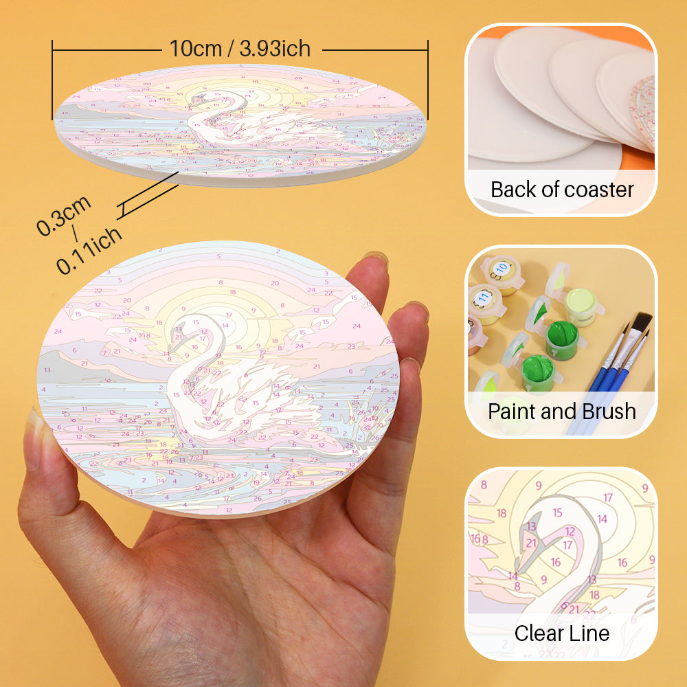 Kit de pintura DIY Ocean Glow, serena decoración de pared junto al mar.