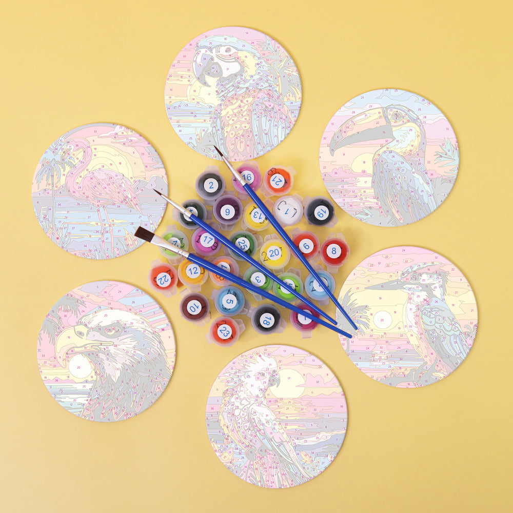 Holiday Pals paint by numbers set, festive DIY craft for Christmas and winter family art projects.