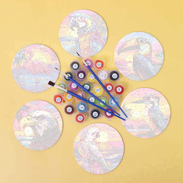 Holiday Pals paint by numbers set, festive DIY craft for Christmas and winter family art projects.