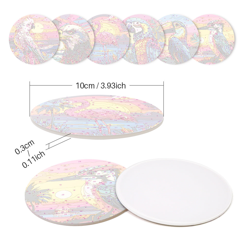 Holiday Pals paint by numbers collection, creative festive craft set of 6.