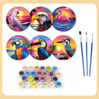 Holiday Pals festive art set, paint by numbers activity for kids and adults.