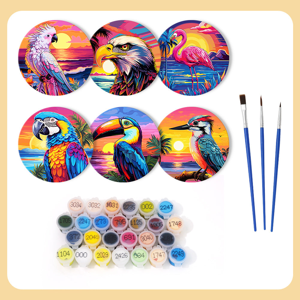 Holiday Pals festive art set, paint by numbers activity for kids and adults.