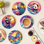 Creative wildlife paint by numbers kit for adults and kids.