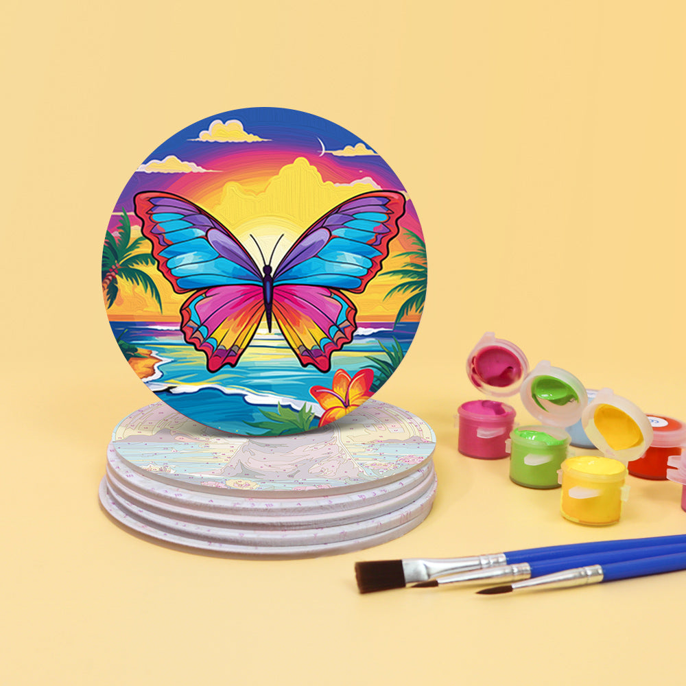 DIY paint by numbers kit Wild Wonders with easy wildlife painting designs.