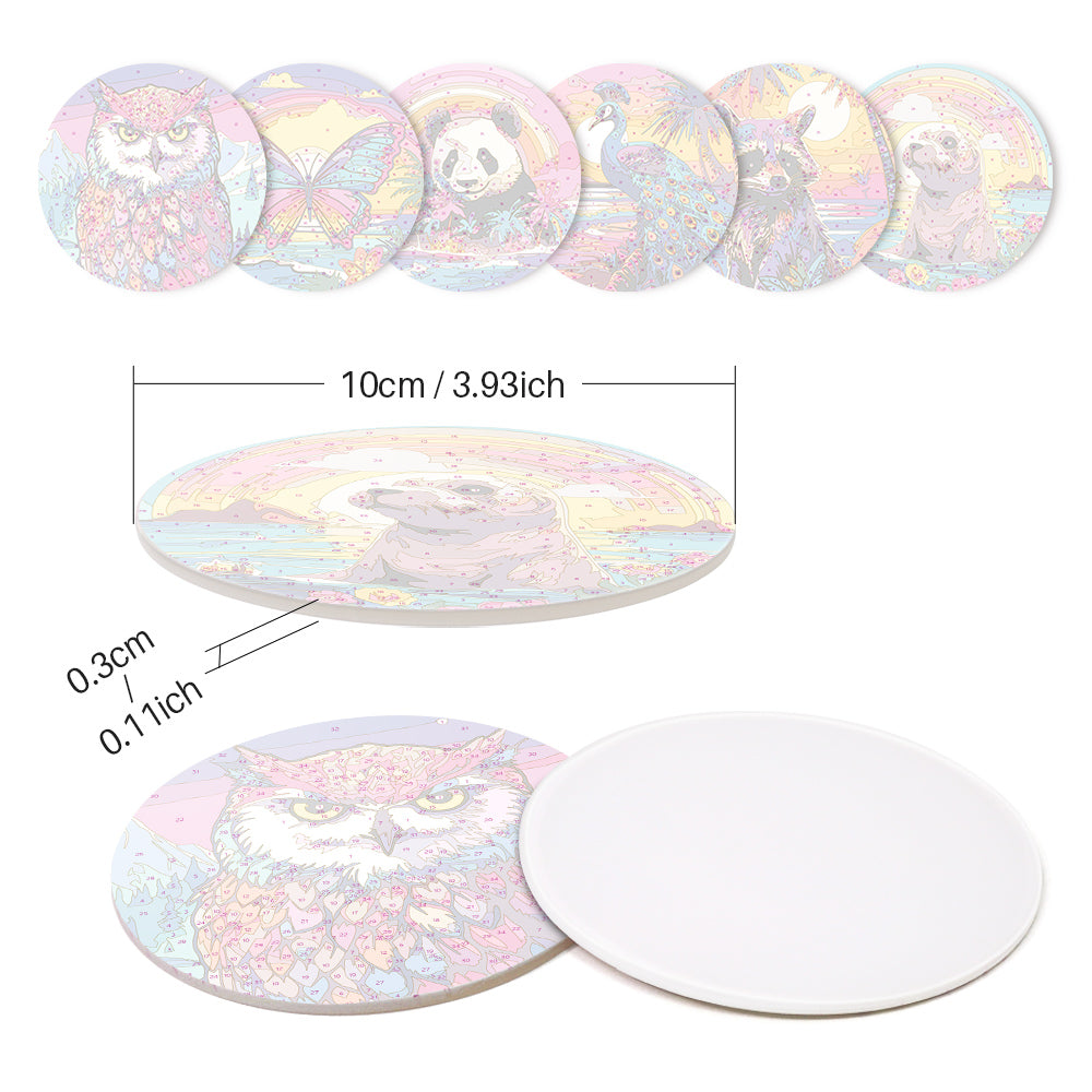 Number painting kit with wildlife designs for creative beginners.