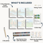 Bali travel poster mini paint by numbers collection