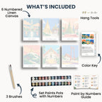 Bangkok travel poster mini paint by numbers collection