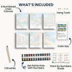 Barcelona travel poster mini paint by numbers collection