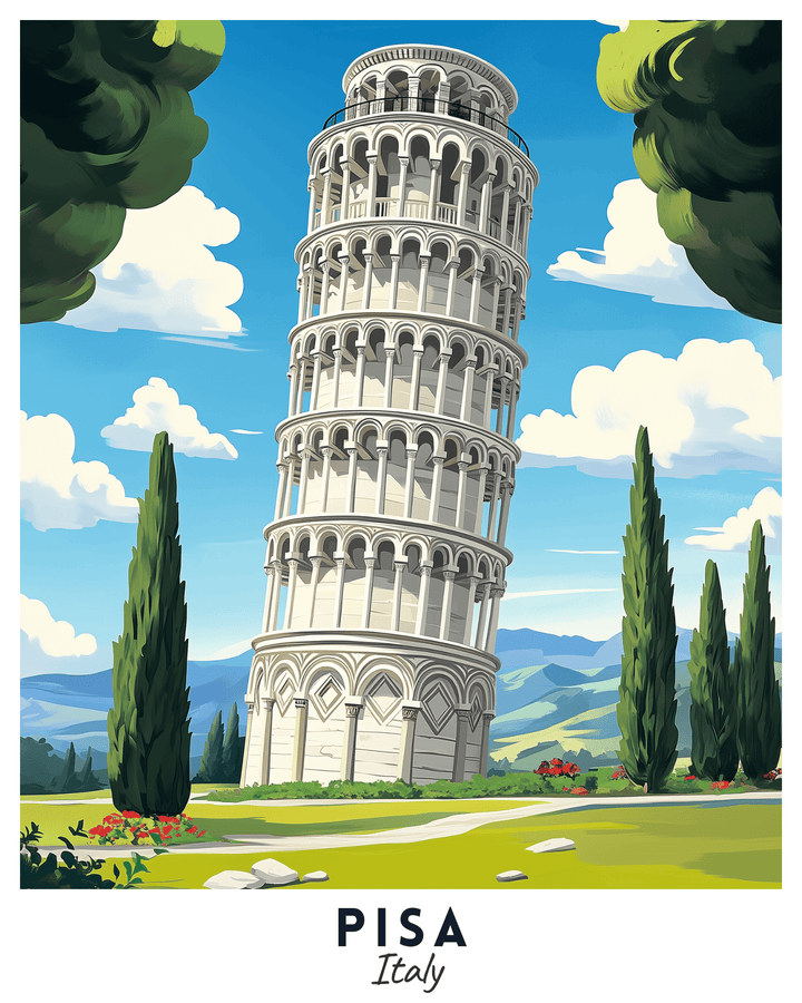 Pisa - Travel Poster