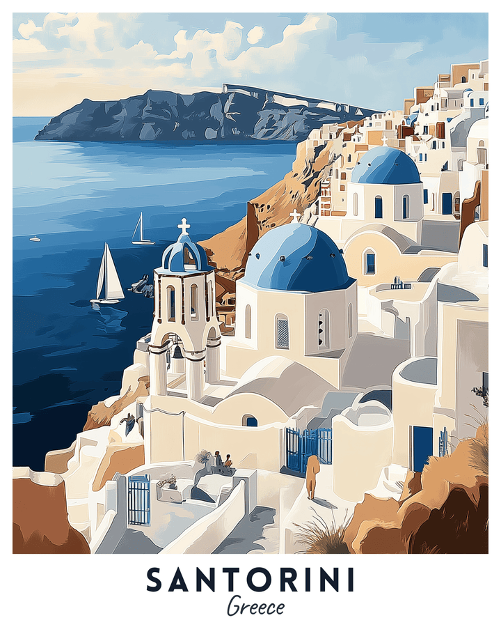 Santorini - Travel Poster