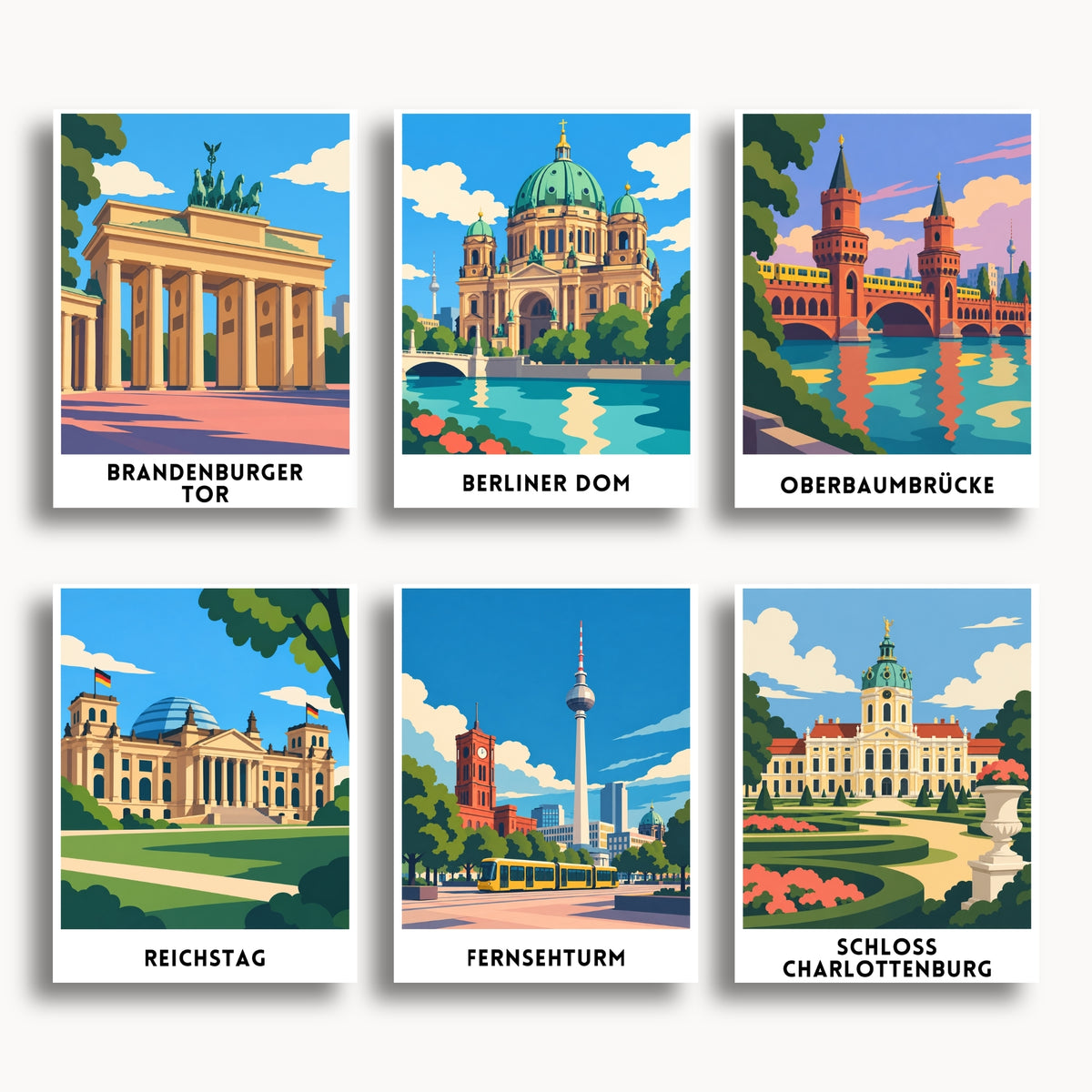 Berlin travel poster mini paint by numbers collection