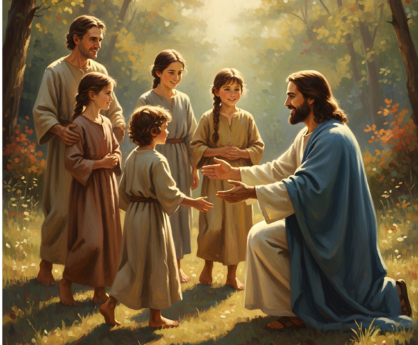 Bless the Children paint by numbers artwork